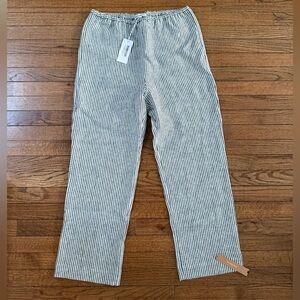 Reformation linen striped pants size Large NWT